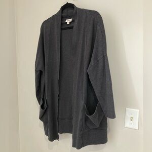 3/$15 Pact Charcoal Open Front Cardigan